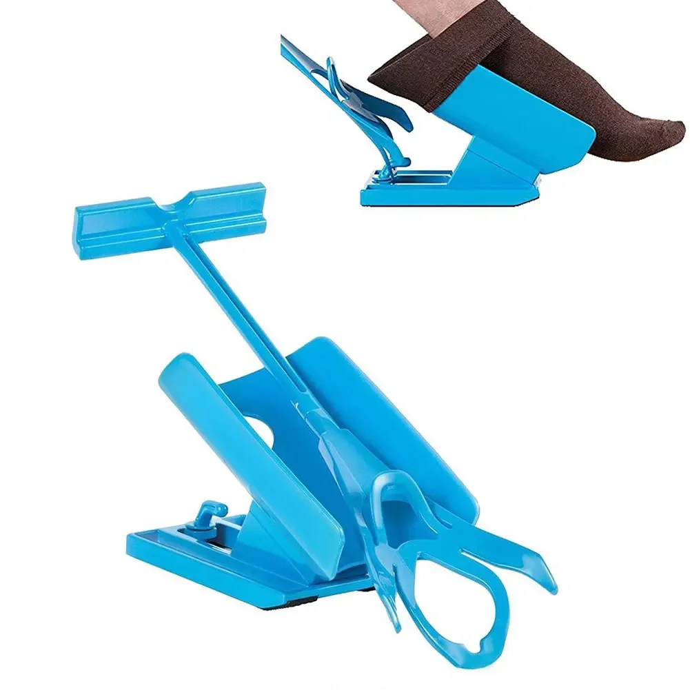 Pregnant Elder Sock Wearing Shoe Horn Device Slider Easy on/off Sock Aid Kit No Bending Stretching Straining