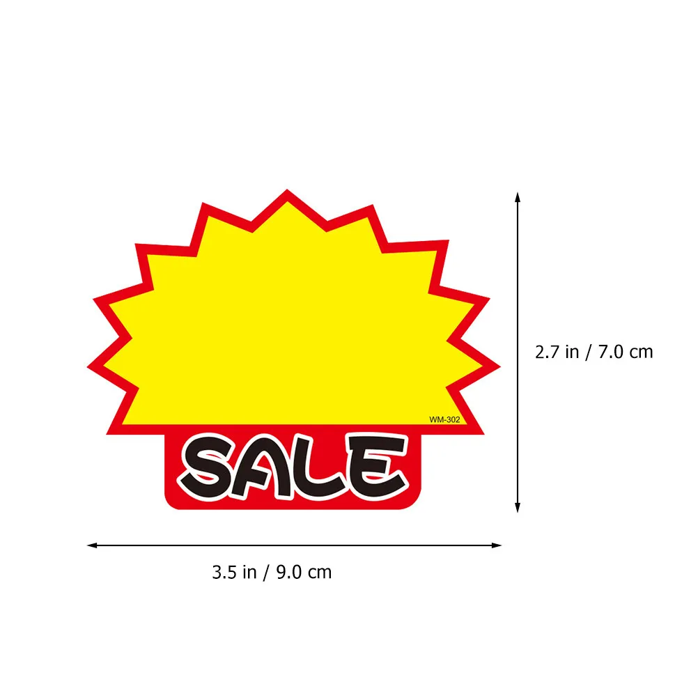 50Pcs 가격표 가격표시기 상품 광고 표지판 상점 프로모션 가격 스티커 소매 라벨 광고 태그