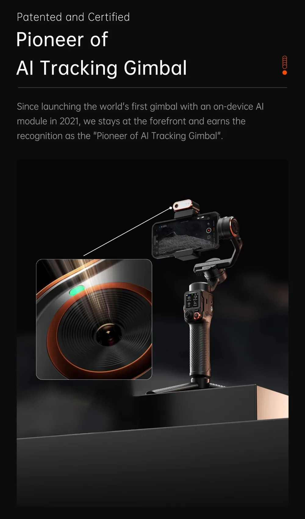 iSteady M7 Smartphone Stabilizer Ai Face Tracking 3-Axis Phone Gimbal Built-in Selfie Stick iPhone/Android Gimbal