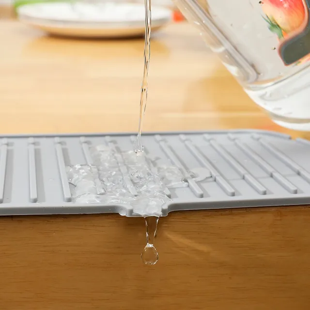 Szilikon Csaptelep Szőnyeg Konyhai Mosogató Splash Szivacs Lefolyó Állvány Fogó Fürdőszoba Munkalap Védőszőnyege - Image 6