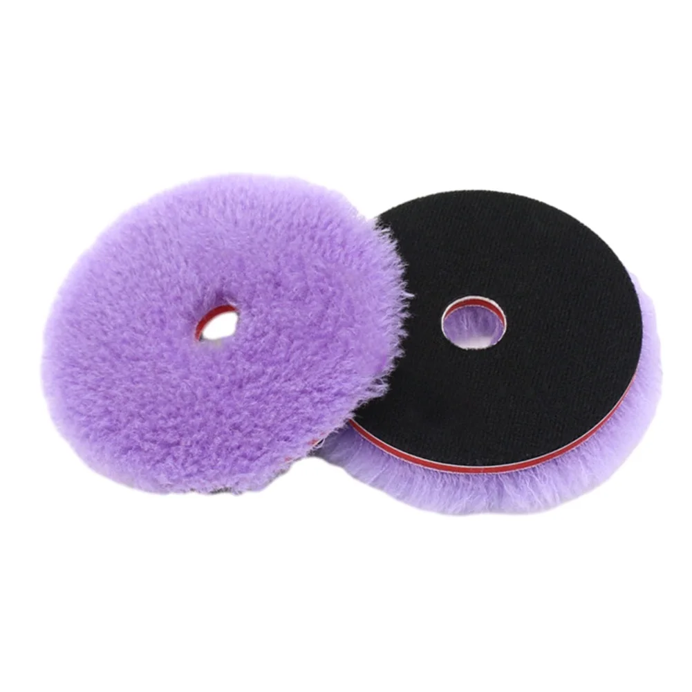 Car Paint Polishing Wool Polishing Pad 130mm 1PC 5.5 Inch Purple Soft Buffer Pads Wood Car Waxing Wool Polisher