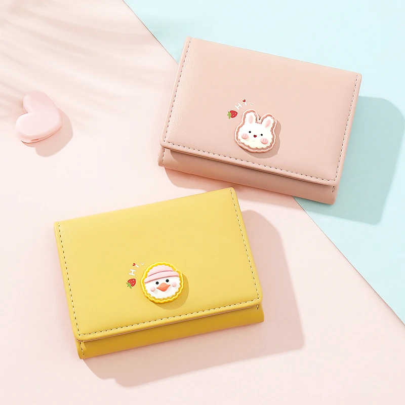 Mini cute wallet women coin purse for girls card bag wallet multifunctional  rabbit and carrot coin purse luxury designer wallets