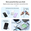 50000mAh 2-in-1 Wireless Magnetic Power Bank Built-in 4 Wires Portable External Battery With Stand Power Bank For iPhone Samsung 6