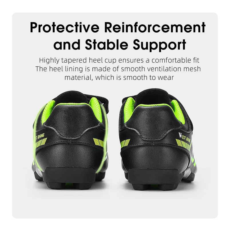 WEST BIKING MTB Cycling Sneaker Adjustable Rotating Lacing Road Bike Flat Anti-Slip Shoes Professional Outdoor Sport Shoes