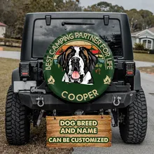 

Best Camping Partner For Life Tire Cover For Car, Car Accessories, Spare Tire Cover, Gift For Dog Moms, Personalized Dogs Tire C