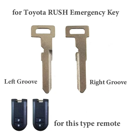 for T-oyota R-ush D-aihatsu-Smart Emergency Remote Key Blade-Pack of 10