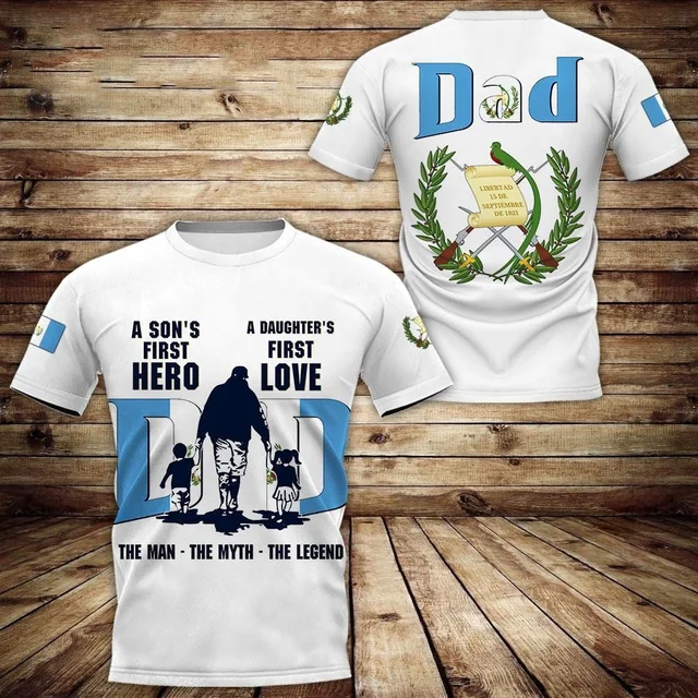 Guatemala DAD Hero Flag Map 3D Full Print Men Gift T-Shirt Tops Tees Short Sleeve Casual O Neck Milk Fiber Baby-Skin-Feeling