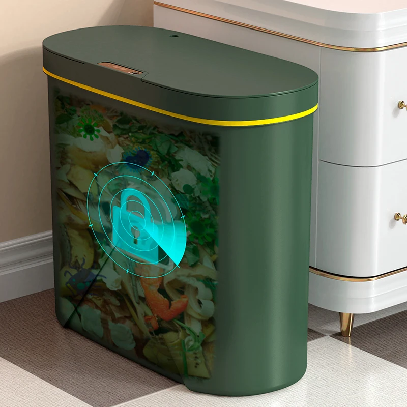 

Automatic Rack Office Trash Can Holder Recycling Toilet Dustbin Bathroom Smart Bin Kitchen Garbage Cubo De Basura Living Room