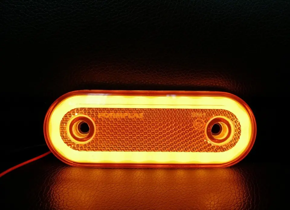 Camión De Remolque De Neón Ovalado X2 12V 24V Con 20 Luces LED De Posición Laterales ámbar Naranja Compra Barata En