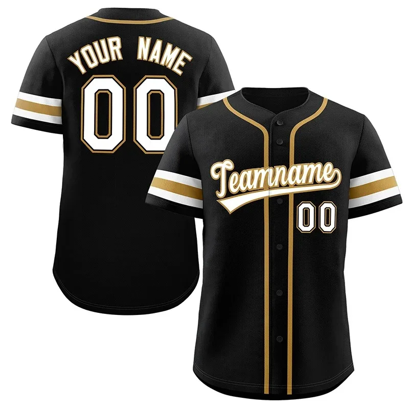 thumbnail image 1 of Camiseta de béisbol personalizada, camiseta de equipo, impresión de nombre personal, número, rayas, ropa deportiva de hip hop, camiseta de béisbol personalizada para hombres, mujeres y niños, 1 of 5