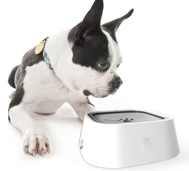

1.5L Plastic Pet Anti Spill Dog Bowls Floating Not Wetting Mouth Cat Bowl No Spill Pet Drinking Water Feeder Dog Bowl