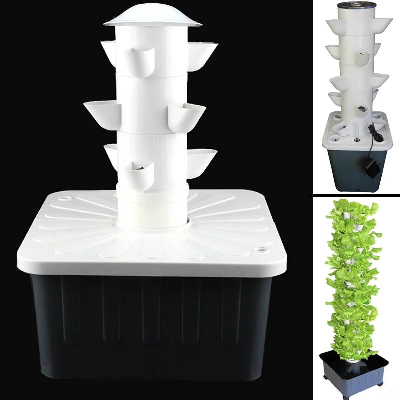 DIY Balcony Hydroponic Growing System Detachable PP Colonization Cups Home Garden Farm Greenhouse Vertical Tower Planters