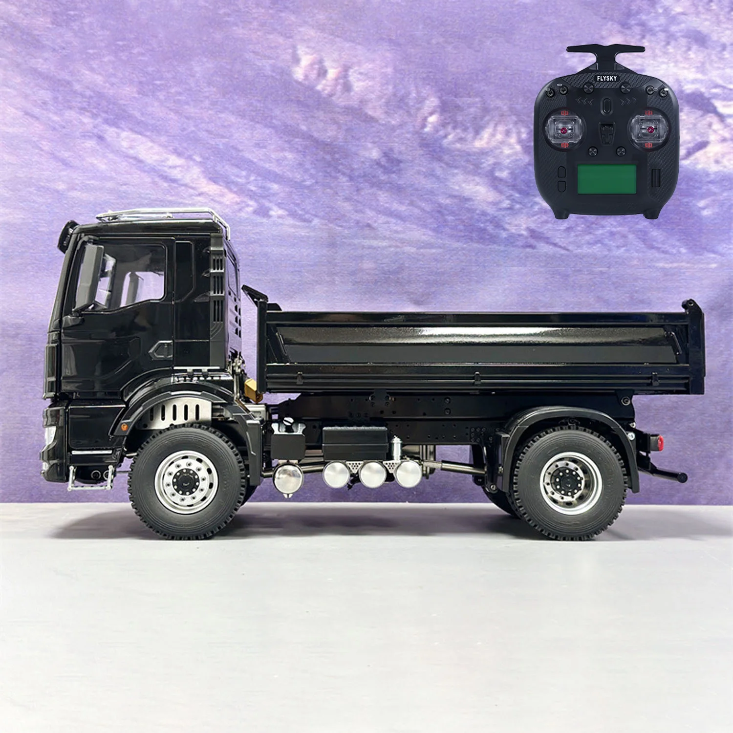 Toys 4x4 1/14 Hydraulic RC Dumper Trucks Metal Cabin Radio Control Assembled Tipper Car Light Sound  Vehicle Models for Boys 3
