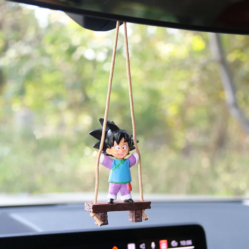 Dragon Ball Son GOku and Trunks Swing Anime Model Car Rearview