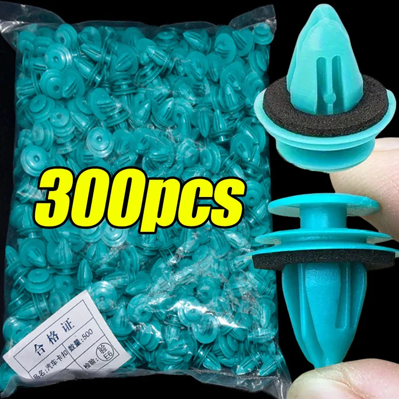 10/300PCS Auto Door Panel Clip with Seal Ring Auto Fastener Rivet Bumper Clip Retainer Car Interior Retaining Accessories 1