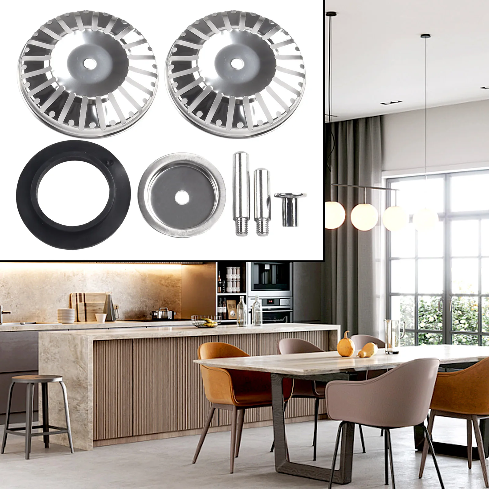 Description Picture 4 of itemWaste Plug Premium Kitchen Sink Strainer Replacement Basin Drain Stopper Stainless Steel Filter 80mm/82mm/84mm