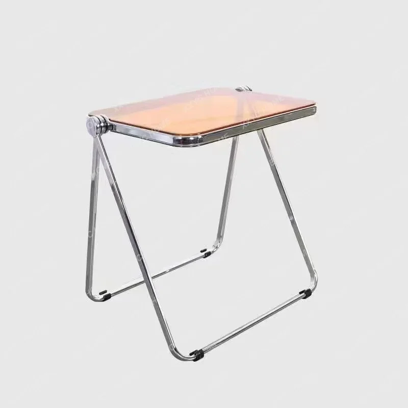 

Folding Table Transparent Table and Chair Combination Coffee Minimalist Office Study Makeup Table Mesa De Cozinha Furniture