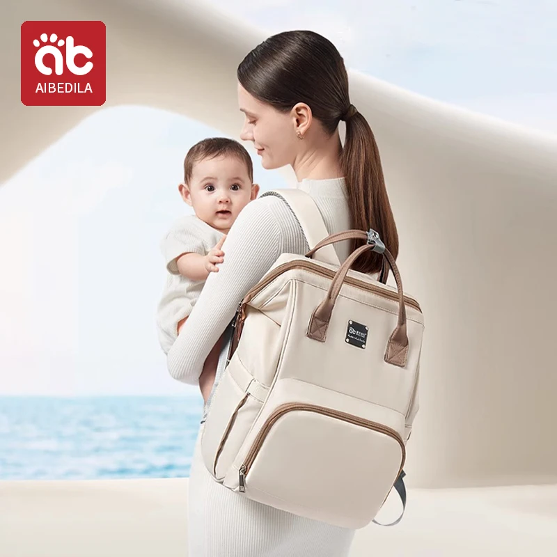 Mommy Lightweight Multifunctional Large Diaper Mom Backpack With Charge USB Nappy Pregnant Bag_voghion.com