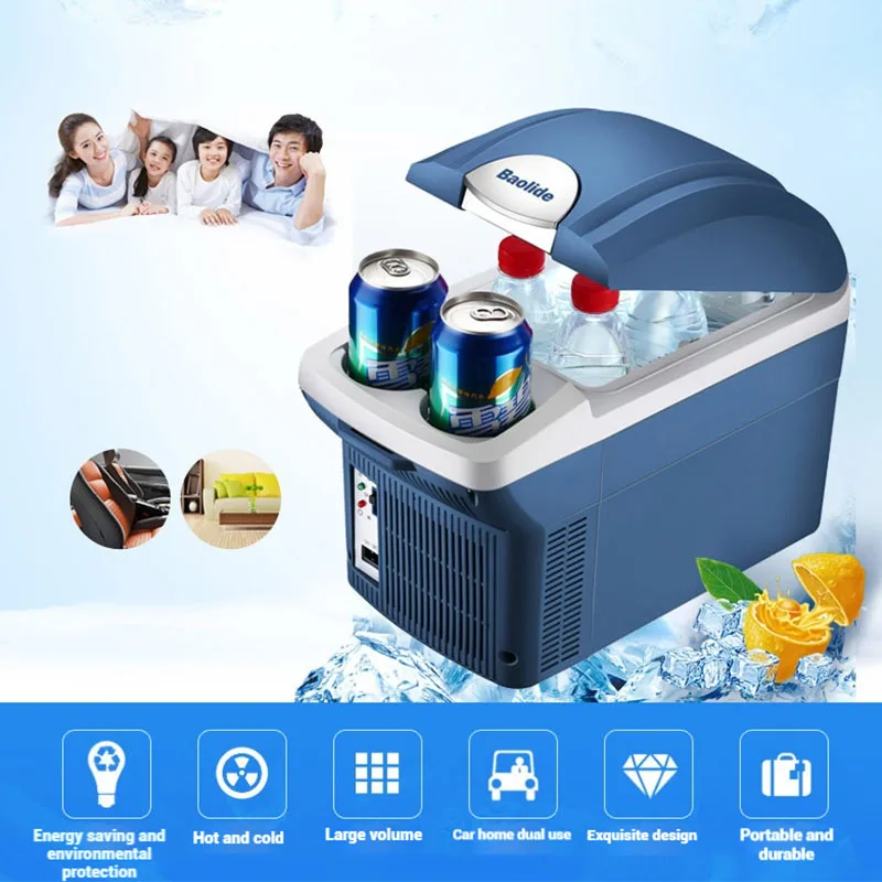 2026 6L 8L Small Car Refrigerator for Home And Camping Summer Cool/Frozen Drinks 12V Car/24V Truck Universal Portable Fridge 5