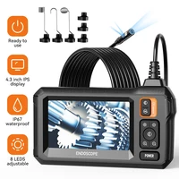Industrial Endoscope Camera 4.3" IPS HD 1080P 8.5mm Pipe Sewer Inspection Camera Borescope For Car With 8LEDS IP67 Waterproof 1