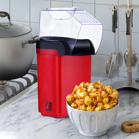 Hot air popcorn maker electric measuring cup no oil healthy delicious snack home family party
