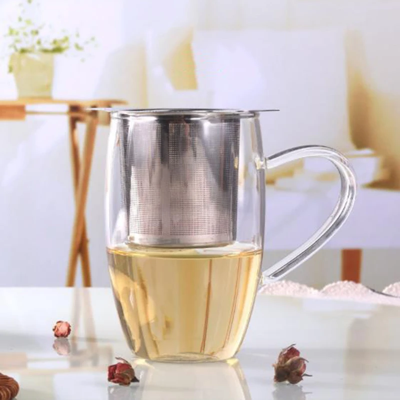 

Tea Coffee Strainer Dual Ear Fine Mesh Filter Tea Infuser Washable Residue Filtration Home Afternoon Tea Tools Stainless Steel