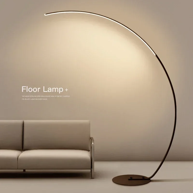 Modern Minimalist Nordic Fishing Living Room Floor Lamp Designer Art Model Room Creative Ins Vertical Bedside Standing Light LED