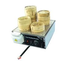 EH500D-4  220V 110V Mini Electric Chinese Bun Steamer Machine Commerical Stainless Steel Food Steamer With 4 Steam Outlet 1