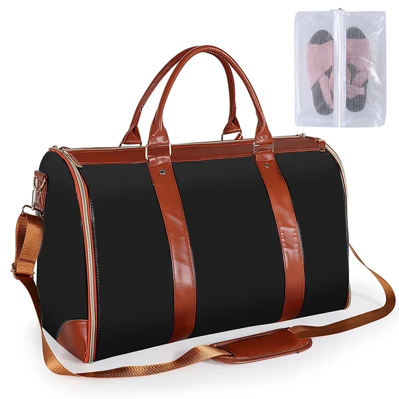 2024 Fashion Large PU Folding Suit Storage Bag Women High Capacity Luggage Handbag Travel Sport Outdoor Multi Function Organizer 5