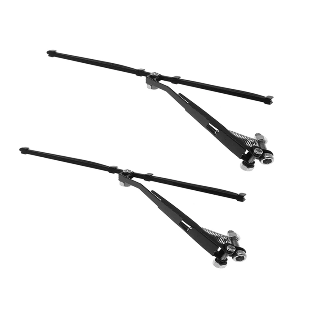 FURREN 1 paio di tergicristalli in metallo per 1/10 TELECOMANDO Crawler Auto TRX4 Defender G500 TRX6 G63 SCX10 90046 D90 JIMNY, argento