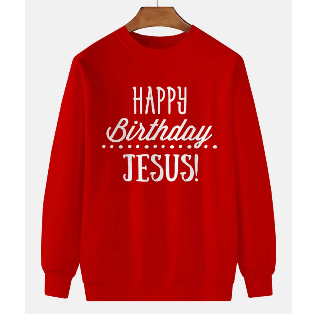 

Funny Christmas Hoodies For Men Hatless Sweatshirt Letter Graphic Tee Printing Oversized Men's Clothing Tops Pullover Sweatshirt