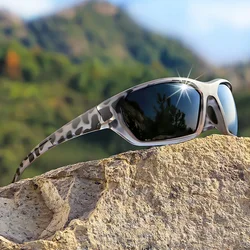 Polarized Sports Sunglasses with Colorful Coating and Silicone Nose Pads (Gray)