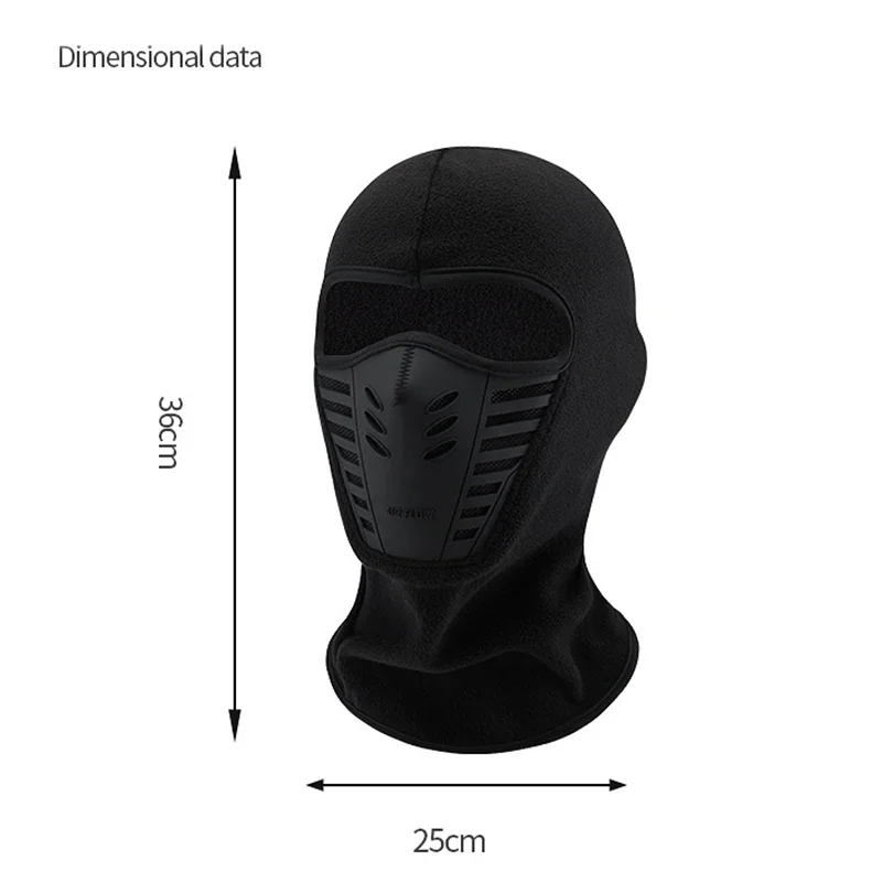 Motorcycle Mask Fleece Thermal Neck Full Face Mask Keep Warm Riding Balaclava Biker Ski Winter Windproof Dustproof Face Shield 6