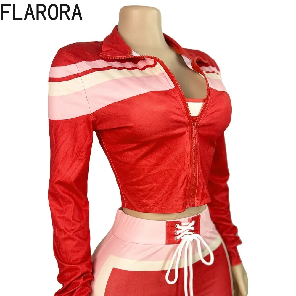 Flarora Patchwork 3‑Piece Autumn Street Tracksuit - Image 6