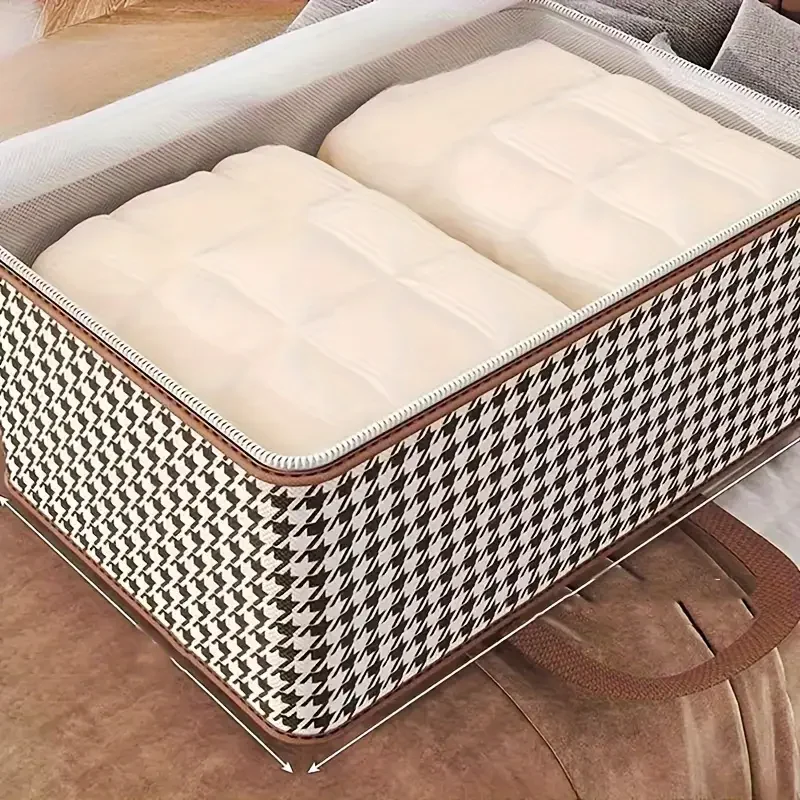 2025 New Storage Box Large Capacity Portable Household Clothes Organizer with Handles Dustproof Foldable Travel Bag 5