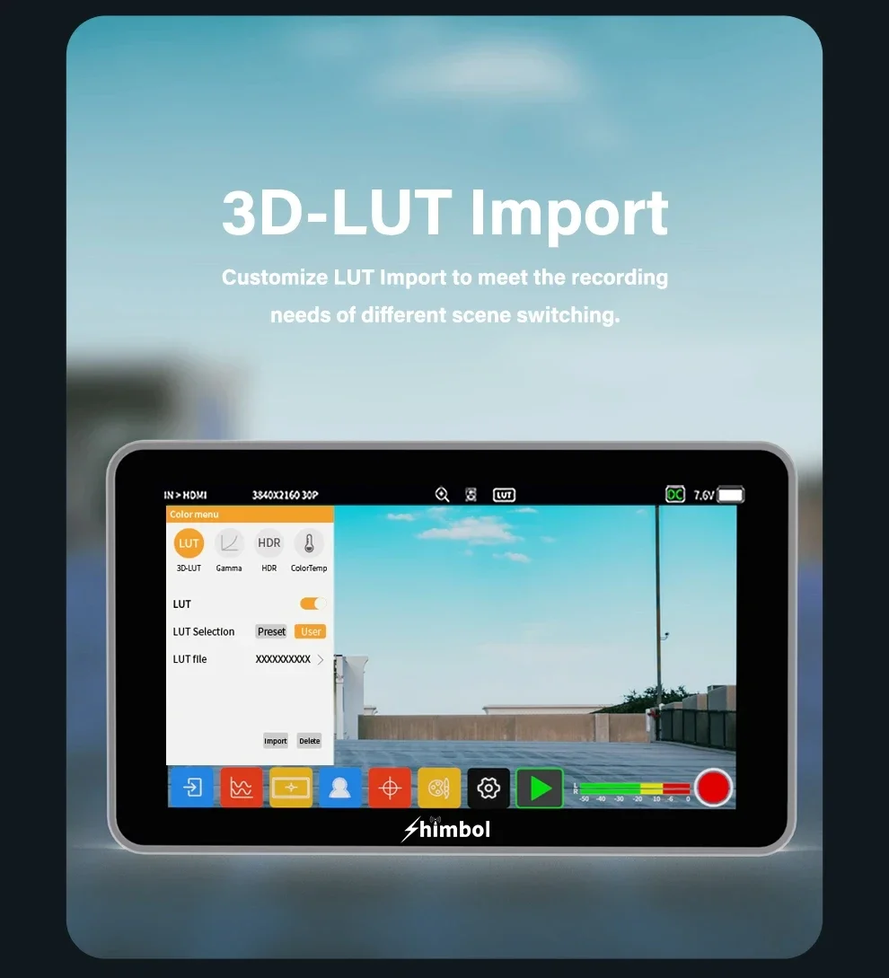 SHIMBOL Memory I Pro 5.5 " 2000 Nits 3G-SDI HDIM Recording Monitor with 3D LUT I