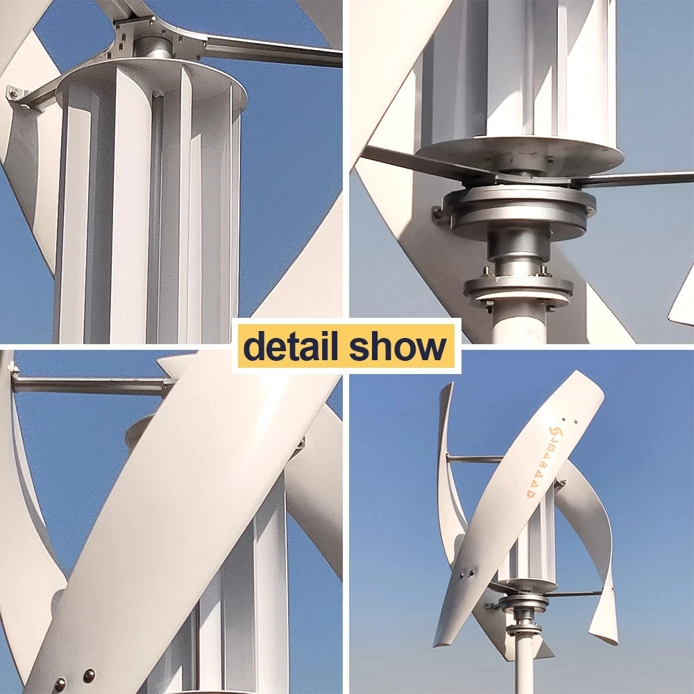 2KW Vertical Axis Maglev Wind Turbine 3 Blades Free Energy Household Windmill Low Speed 21