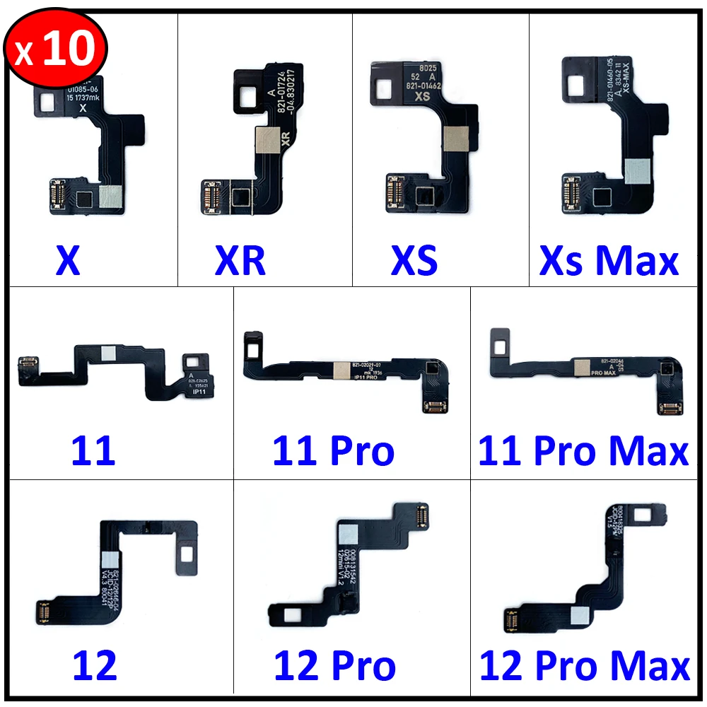 10 Pz, Face Id Dot Matrix Riparazione Della Proiezione Per Iphone X Xr Xs Max 11 12 Pro Max Mini Lattice Flex Cable Face Id Detection Tool