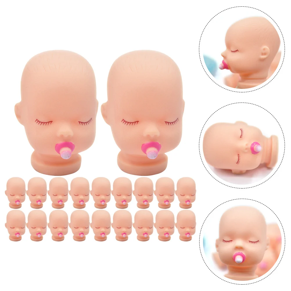 

Mini Sleeping Baby Doll Head Handmade DIY Hand Painting Body Part Crafts Keychain Keyring Accessories For Children Gifts