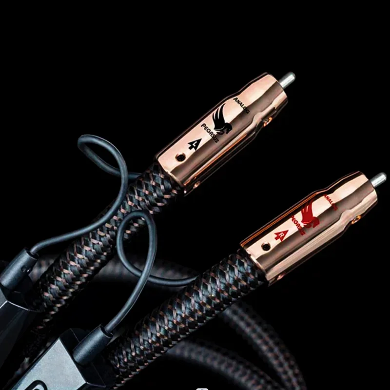 

Hi-End Pegasus RCA Signal Cable Solid PSC+ Copper HiFi Audio Amplifier Interconnect Signal Cables with 72v Battery