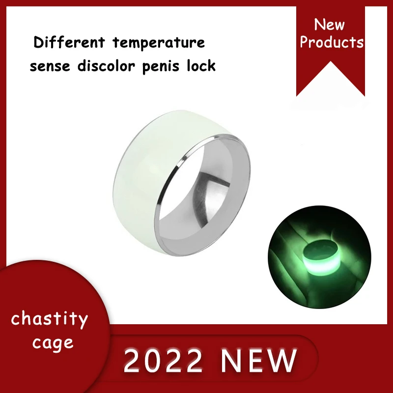 

Metal Different Temperature Sense Discolor Penis Lock Bondage Training Lasting Erection Delay Ejacution Sex Toy For Man Gay 18+