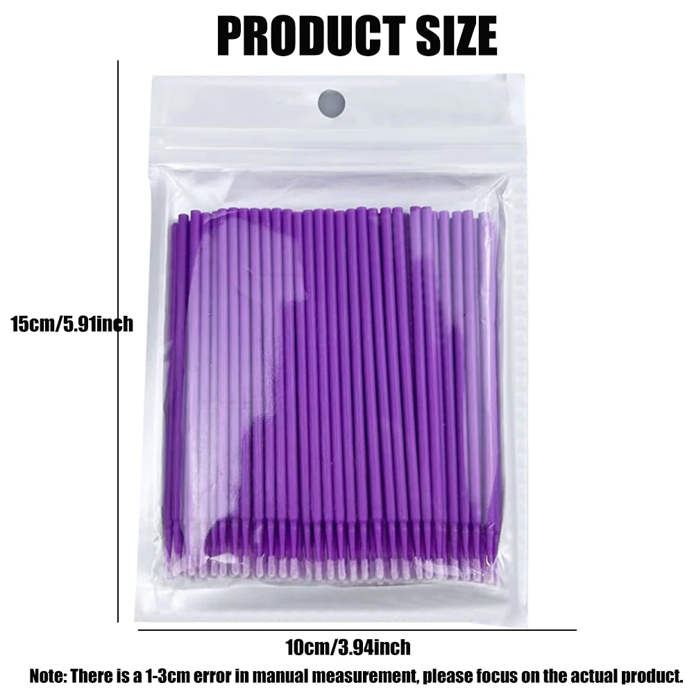 Crystal Brush Eyelash Micro Brush Eyelash Cleaning Brush 500/1000PCS Highly Colorful Beauty Makeup Clean Remover Tool Wholesaler