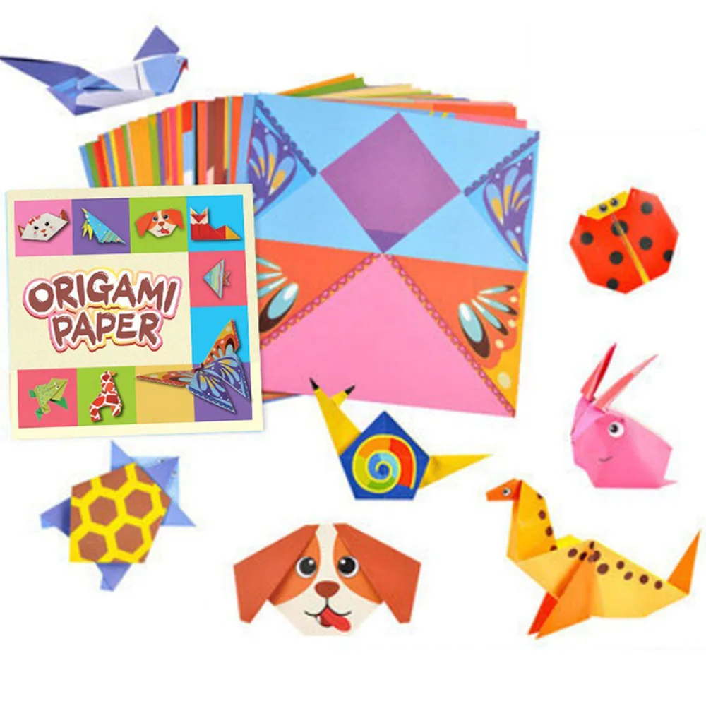 Craft Toys Paper Craft Toys Origami Kit 30/108 Sheets Origami Paper Craft Guiding Book DIY Art Craft Project Supplies for Beginners Children Kids Boys Girls