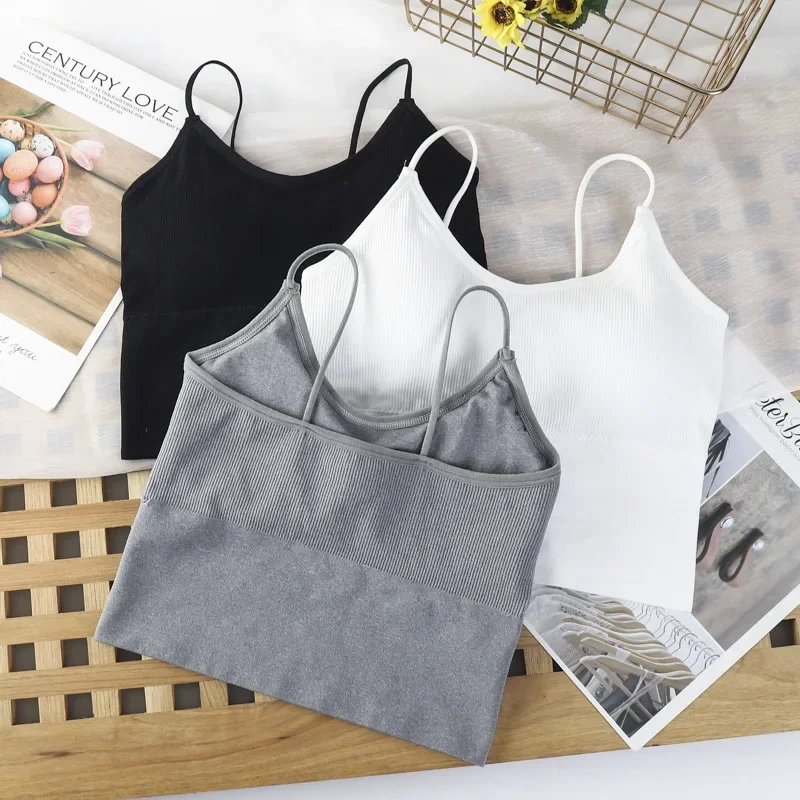 

Spring and Summer Women Thread Anti-slip Vest Beautiful Back Underwear Chest Wrap Anti-slip Multi-color