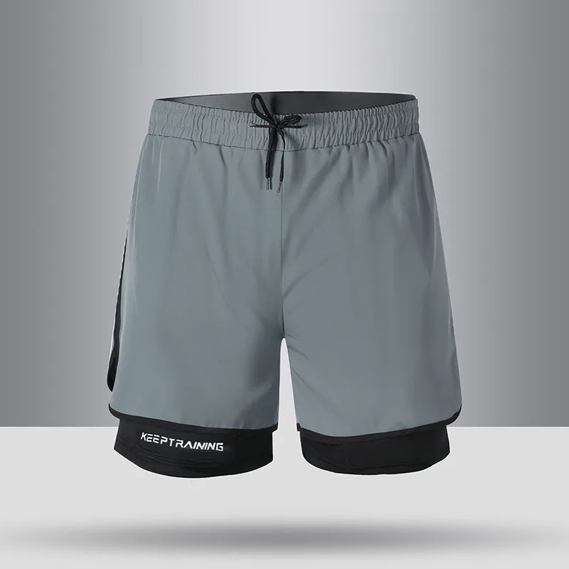 Pantalones cortos 2 en 1 para correr para mujer, Shorts transpirables de secado rápido, entrenamiento activo, ejercicio, trotar, ciclismo, holgados, Verano - Imagen 2