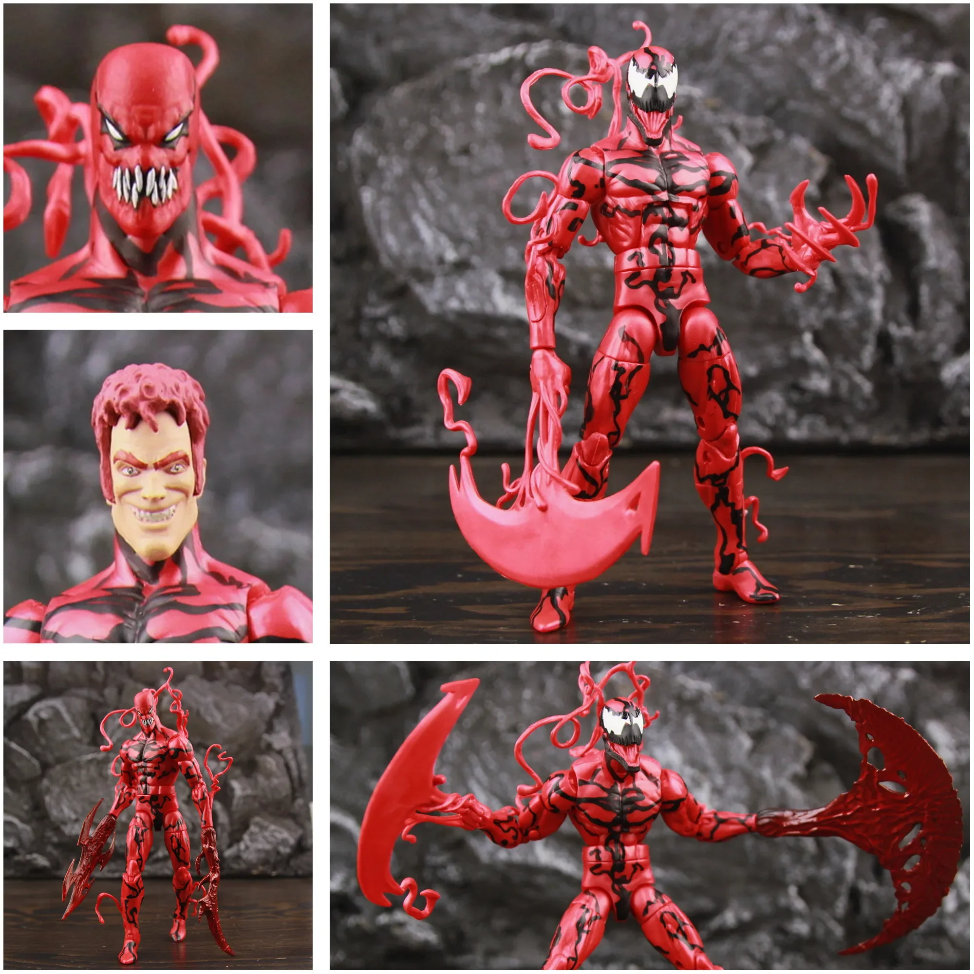 

KO's Marvel Venom Carnage 6" Scale Action Figure Amazing Spider Man Villain Symbiote Cletus Kasady Legends Comic Toys Doll Model