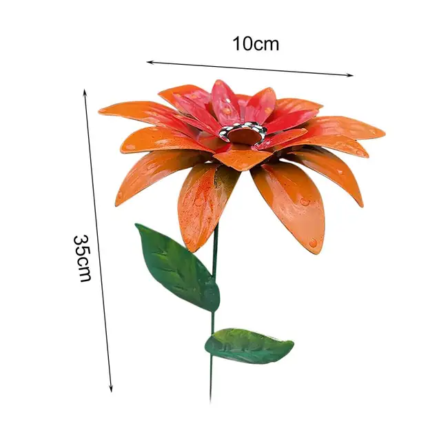 7 db/Beállított Fém Nap Nappali Virág Gyönyörű Vonzó Szimuláció Virágkert Otthoni Mesterséges Virágokhoz Kültéri Dekoratív - Image 6