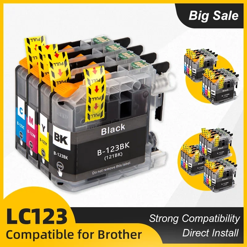 10 Druckerpatronen Kompatibel Zu LC121/LC123/LC125/LC127 Mit Chip (für BROTHER DCP-J132W J152W J552DW J752DW J4110DW MFC-J245 J470DW J650DW J870DW J4410DW J4510DW J4610DW J4710DW J6520DW J6720DW J6920DW
