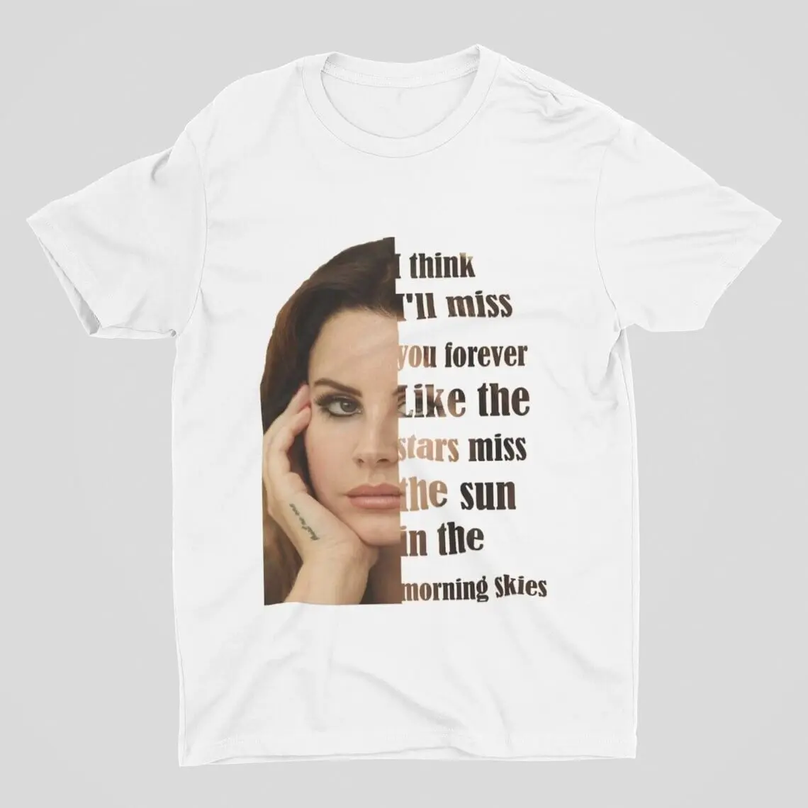 Regalo T-Shirt Grafica Lana Del Rey Per Album Musicale Dei Fan