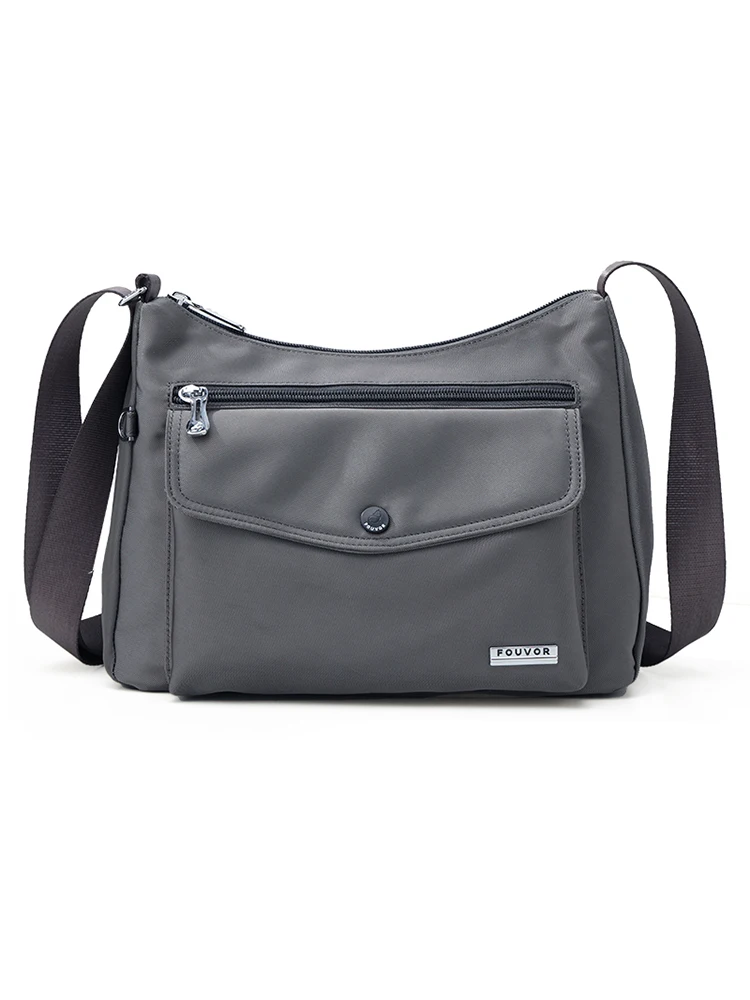 Fouvor Women's Shoulder Bag 2023 Summer all-match Multi-pocket Fashion Zipper Solid School Travel Outdoor Cross-body Bag 3016-10